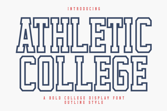 Athletic College Outline: A Classic Varsity Font for Modern Designs