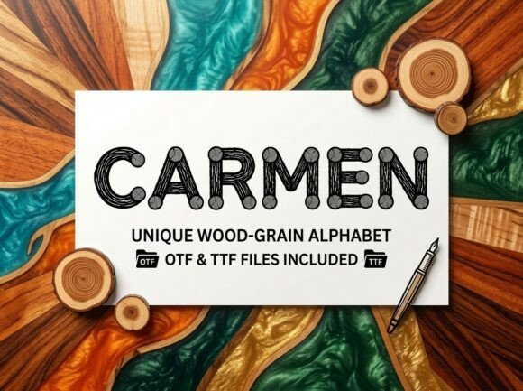 Carmen: A Bold and Artistic Display Font for High-Impact Design