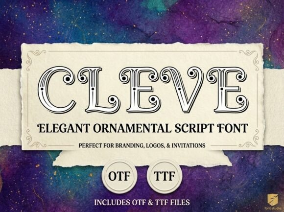 Cleve: Elevating Visual Storytelling with Ornamental Script
