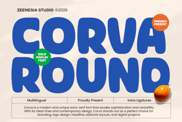 Corva Round: A Modern, Playful Font for Eye-Catching Design