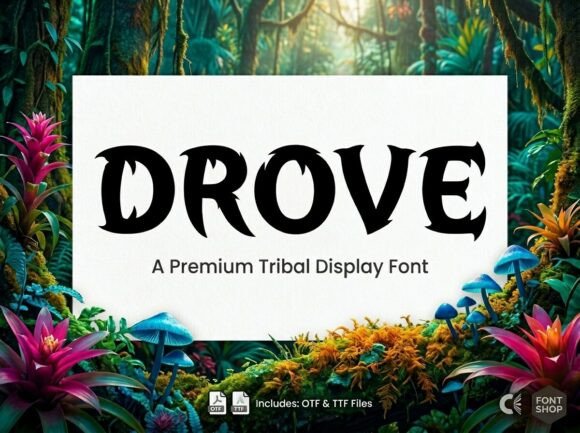 Discover Drove: A Bold Gothic-Tribal Font