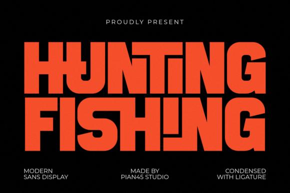 Discover the Bold Elegance of Hunting Fishing Font