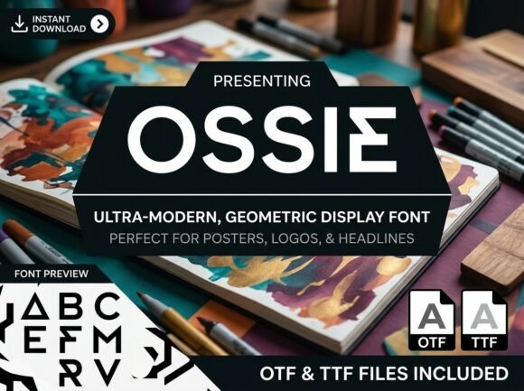 Discover the Unique Charm of Ossie: A Decorative Display Font