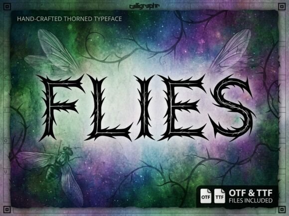 Flies: Embracing the Dark Beauty of Organic Typography in Modern Branding