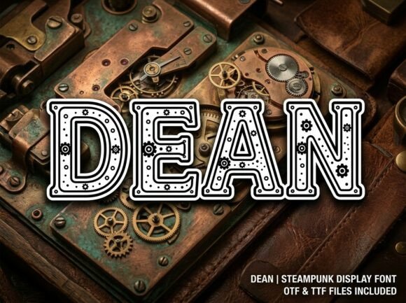 Forge a Bold Visual Identity with Dean: The Ultimate Steampunk Display Font