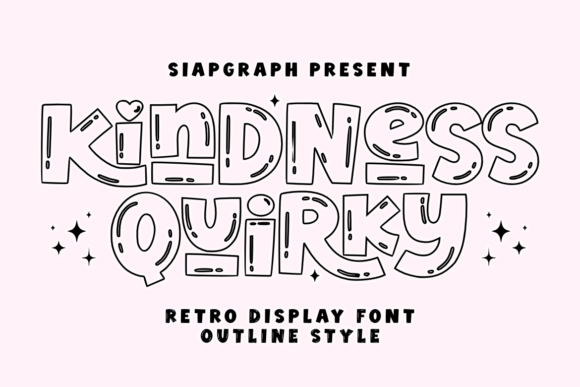Kindness Quirky Outline: Bringing Retro Charm to Modern Design Projects