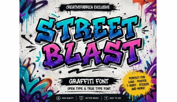 Street Blast: Ignite Your Designs with Bold Graffiti Energy