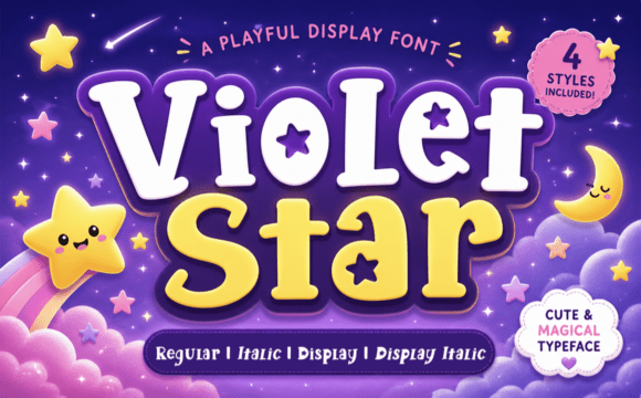 Violet Star: A Magical Font for Creative Projects
