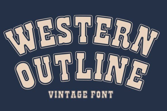 Western Outline: Elevating Retro Design with Authentic Vintage Typography
